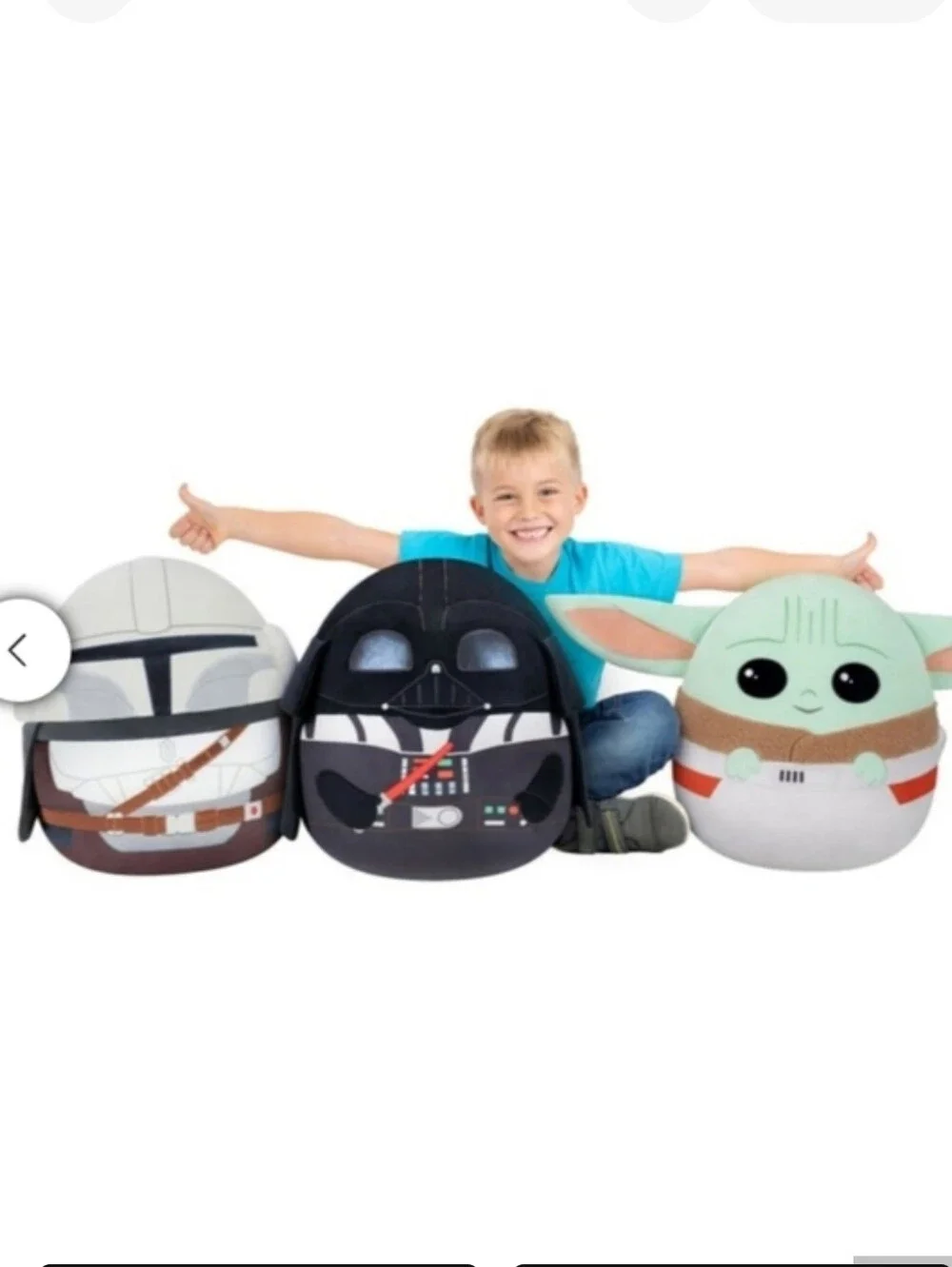 NWT Squishmallows Star Wars Bundle Darth Vader, Grogu & Mandalorian 20